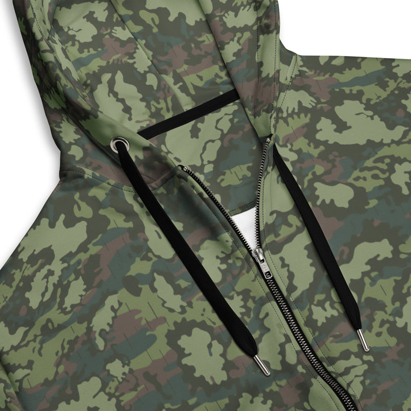 KLMK Red Dawn Woodland CAMO Unisex Zip Hoodie