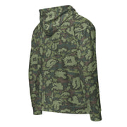 KLMK Red Dawn Woodland CAMO Unisex Zip Hoodie