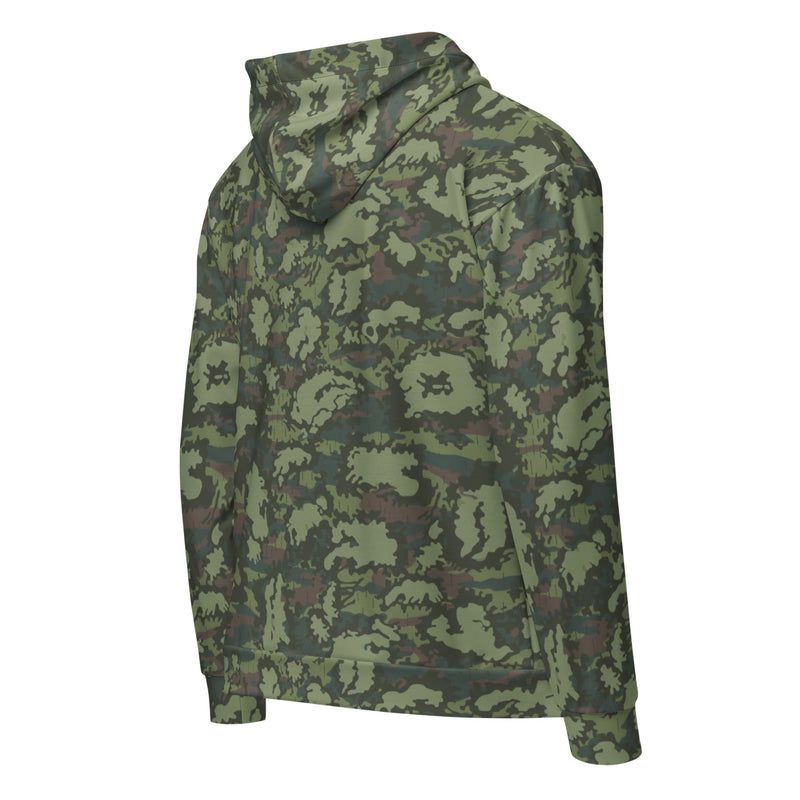 KLMK Red Dawn Woodland CAMO Unisex Zip Hoodie