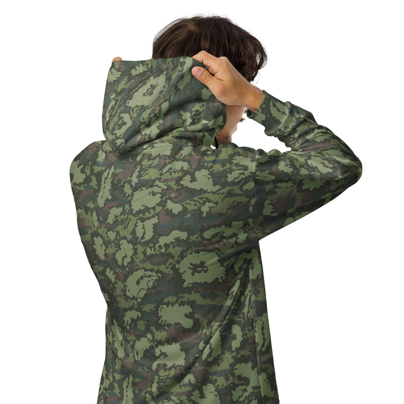 KLMK Red Dawn Woodland CAMO Unisex Zip Hoodie