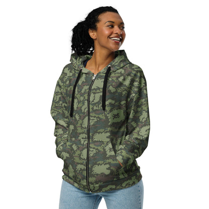 Russian KLMK Red Dawn Flora CAMO Unisex zip hoodie - Zip Hoodies