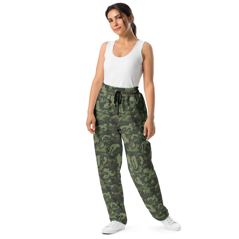 KLMK Red Dawn Woodland CAMO Unisex Wide-Leg Joggers