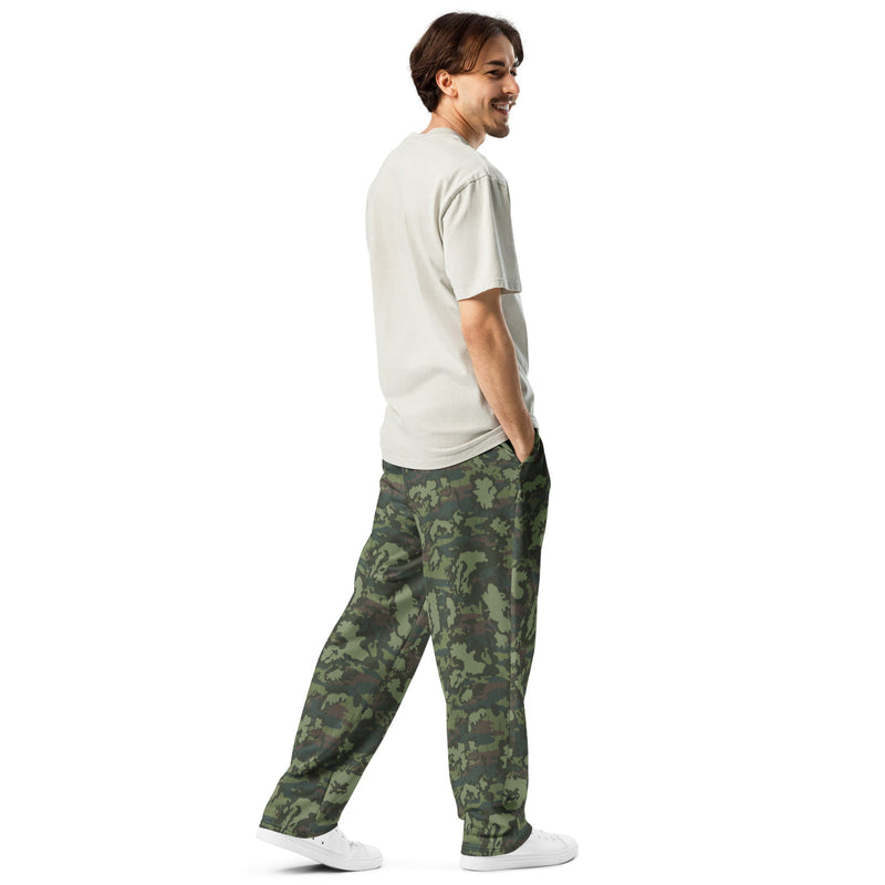 KLMK Red Dawn Woodland CAMO Unisex Wide-Leg Joggers