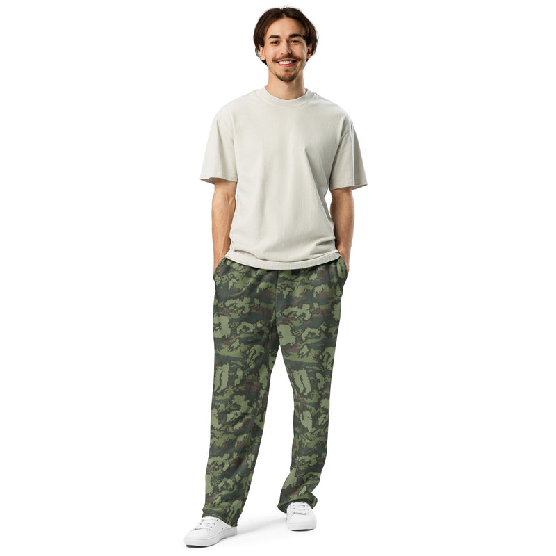 KLMK Red Dawn Woodland CAMO Unisex Wide-Leg Joggers
