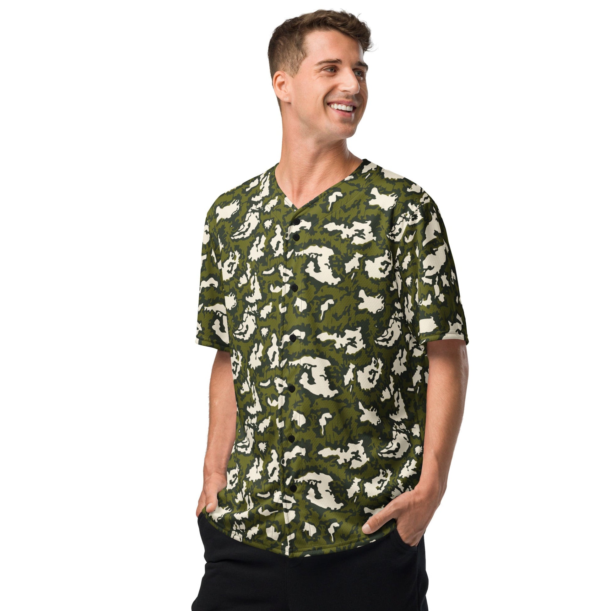 Russian KLMK Red Dawn GREEN Movie CAMO baseball jersey - Baseball Jerseys