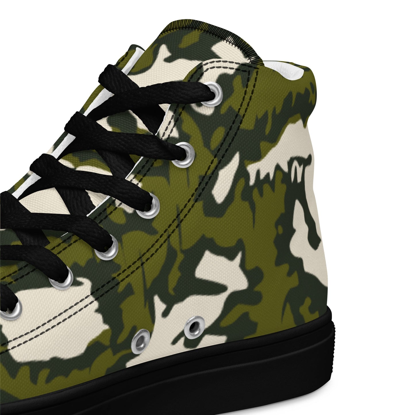 Russian KLMK Red Dawn GREEN Movie CAMO Mens high top canvas shoes - High Top Canvas Shoes