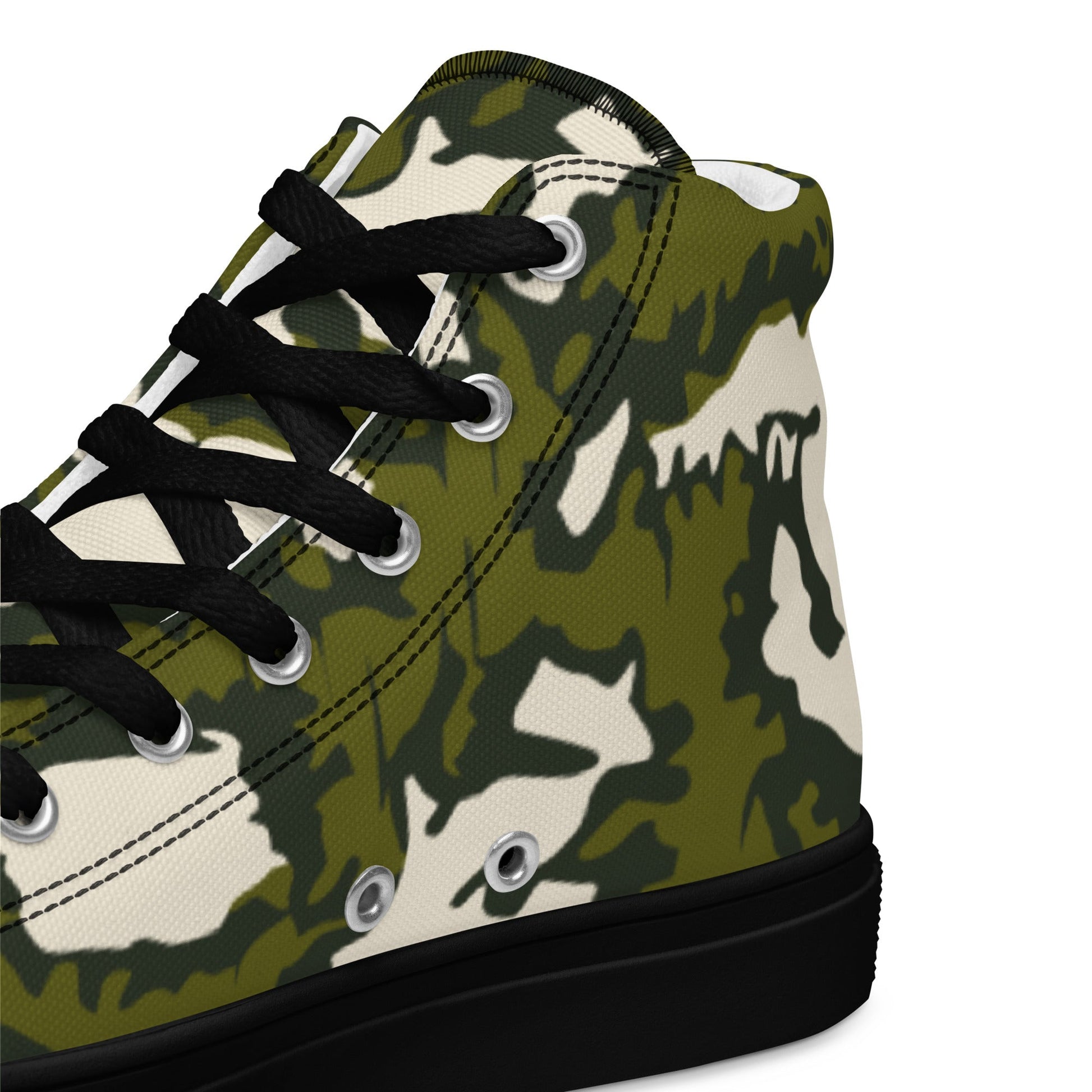 Russian KLMK Red Dawn GREEN Movie CAMO Mens high top canvas shoes - High Top Canvas Shoes