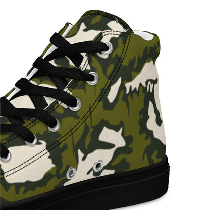 Russian KLMK Red Dawn GREEN Movie CAMO Mens high top canvas shoes - High Top Canvas Shoes