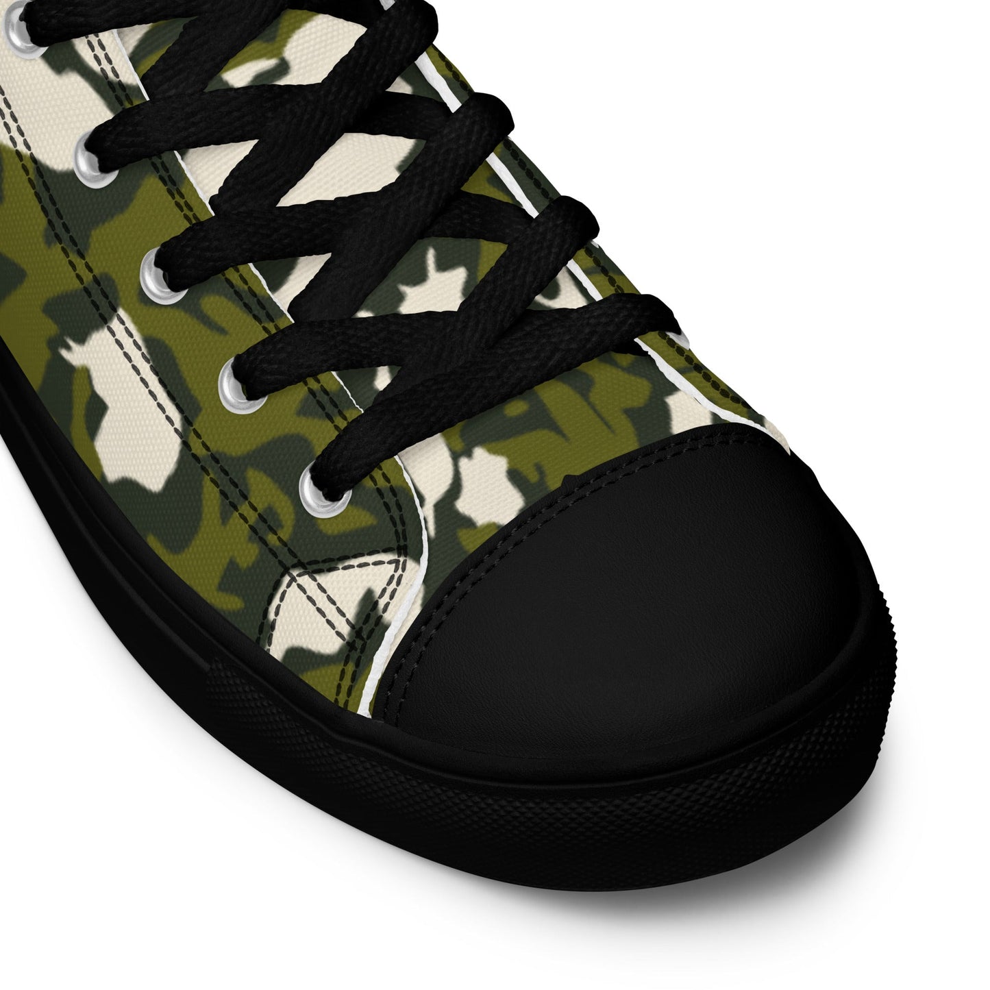 Russian KLMK Red Dawn GREEN Movie CAMO Mens high top canvas shoes - High Top Canvas Shoes
