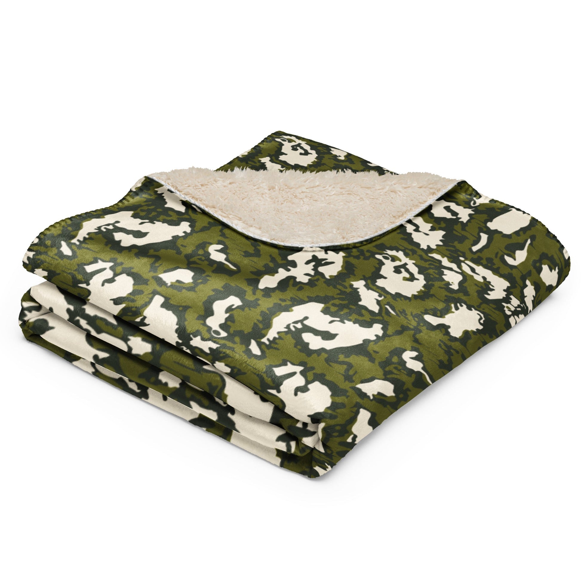 Russian KLMK Red Dawn GREEN Movie CAMO Sherpa blanket - Blankets