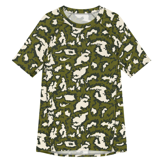 Russian KLMK Red Dawn GREEN Movie CAMO short-sleeve mens rash guard - 2XS