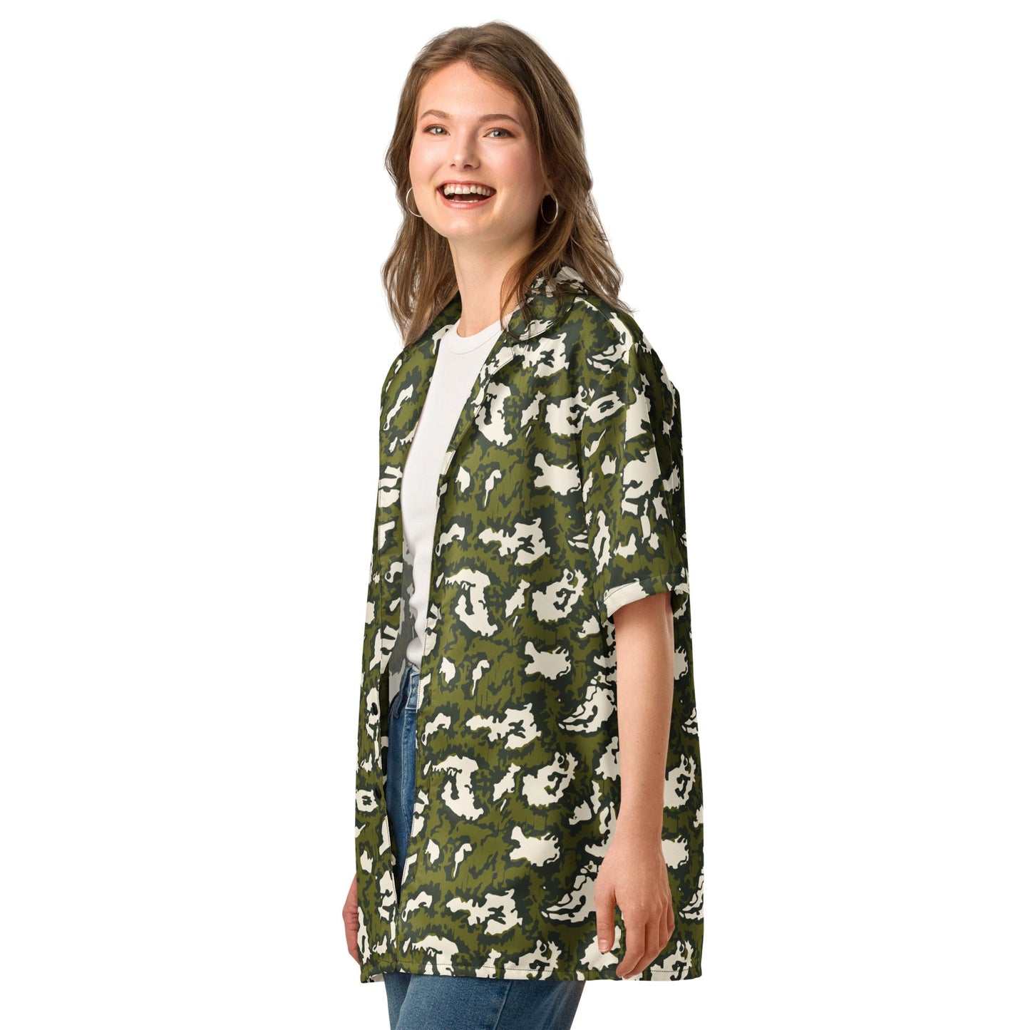 Russian KLMK Red Dawn GREEN Movie CAMO Unisex Short-Sleeve Button Shirt