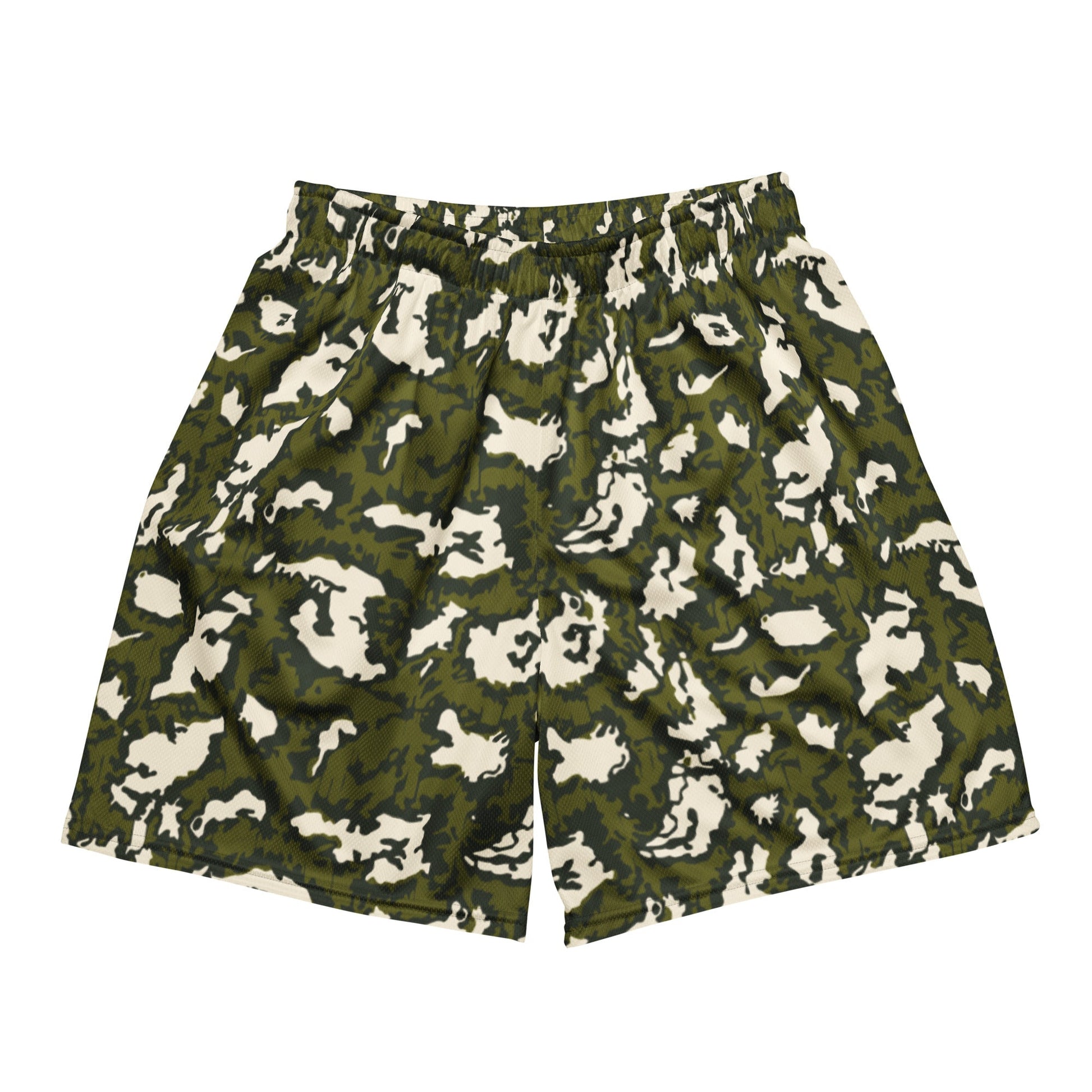 Russian KLMK Red Dawn GREEN Movie CAMO Unisex mesh shorts - 2XS - Mesh Shorts