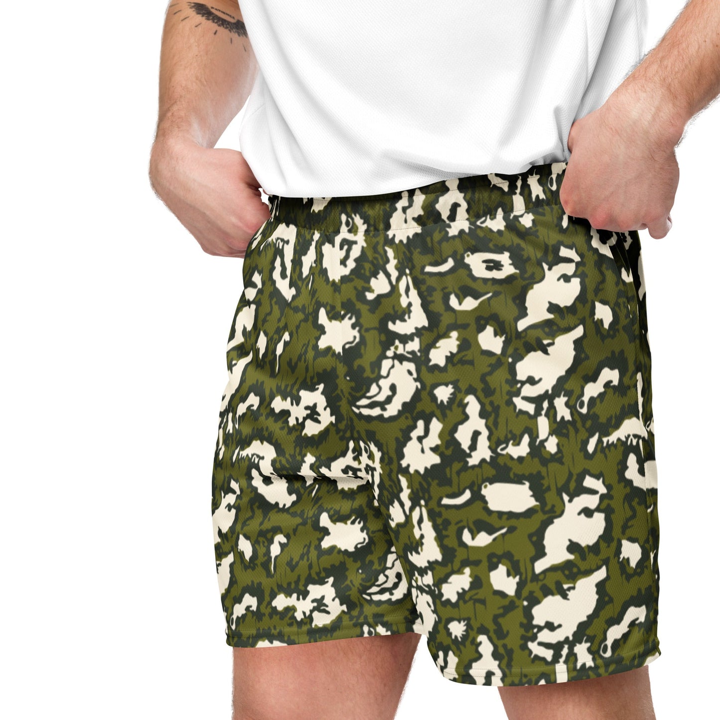 Russian KLMK Red Dawn GREEN Movie CAMO Unisex mesh shorts - Mesh Shorts