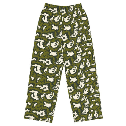 Russian KLMK Red Dawn GREEN Movie CAMO unisex wide-leg pants - 2XS - Wide-leg Pants