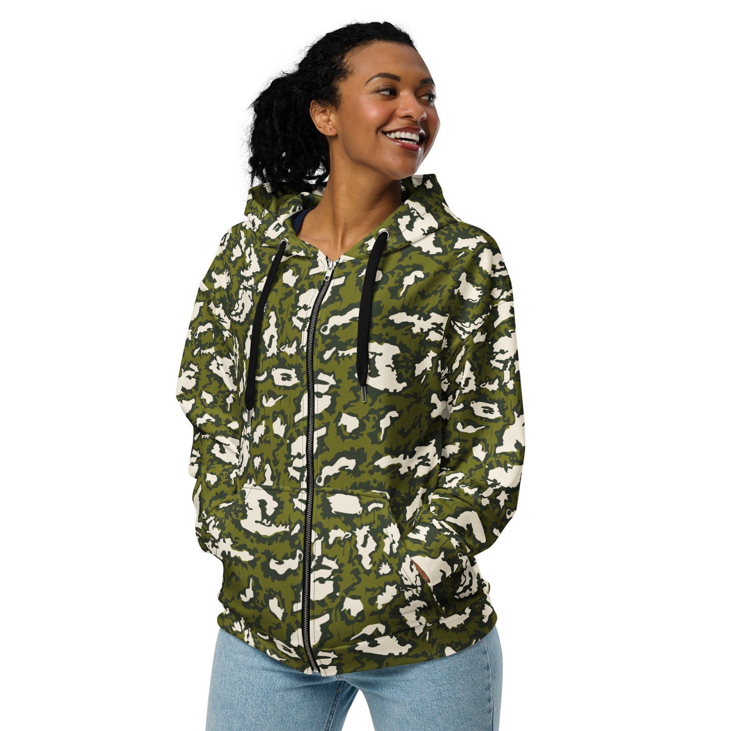 Russian KLMK Red Dawn GREEN Movie CAMO Unisex Zip Hoodie