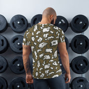 KLMK Red Dawn CAMO Mens Athletic T-Shirt - Shirt
