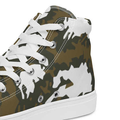 Russian KLMK Red Dawn BROWN Movie CAMO Mens high top canvas shoes - High Top Canvas Shoes