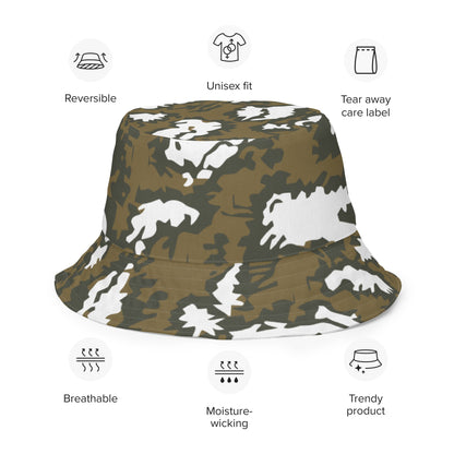 Russian KLMK Red Dawn BROWN Movie CAMO Reversible bucket hat - Bucket Hats