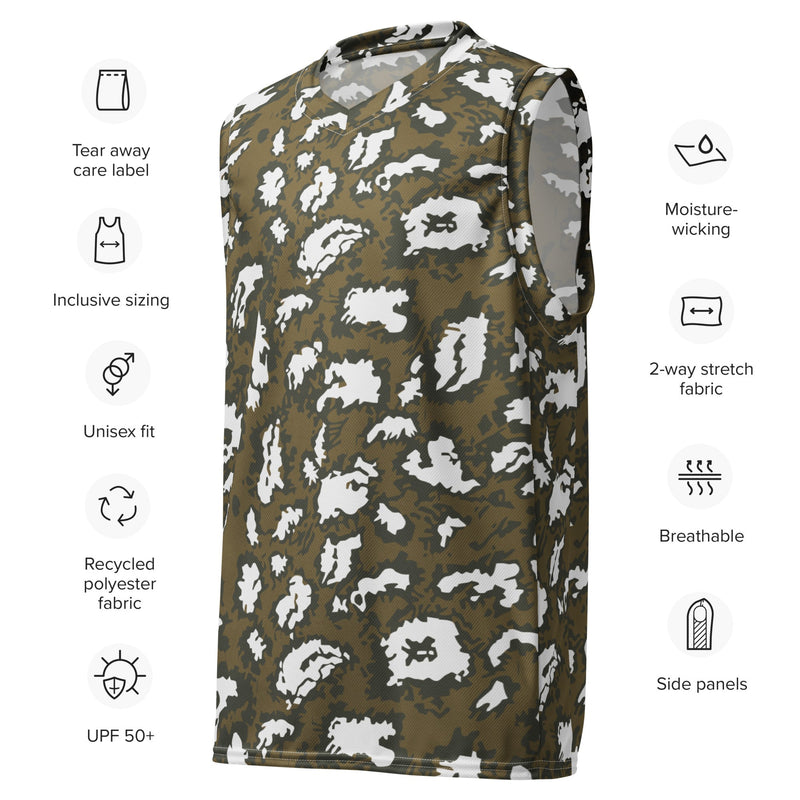 KLMK Red Dawn CAMO Unisex Basketball Jersey