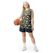KLMK Red Dawn CAMO Unisex Basketball Jersey