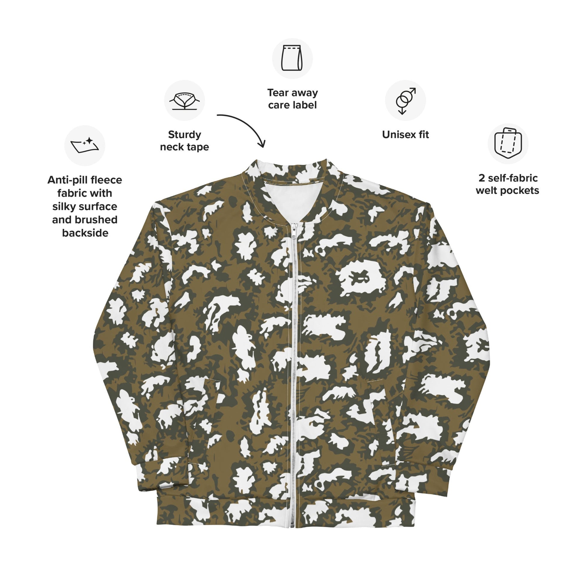 Russian KLMK Red Dawn BROWN Movie CAMO Unisex Bomber Jacket - Jackets