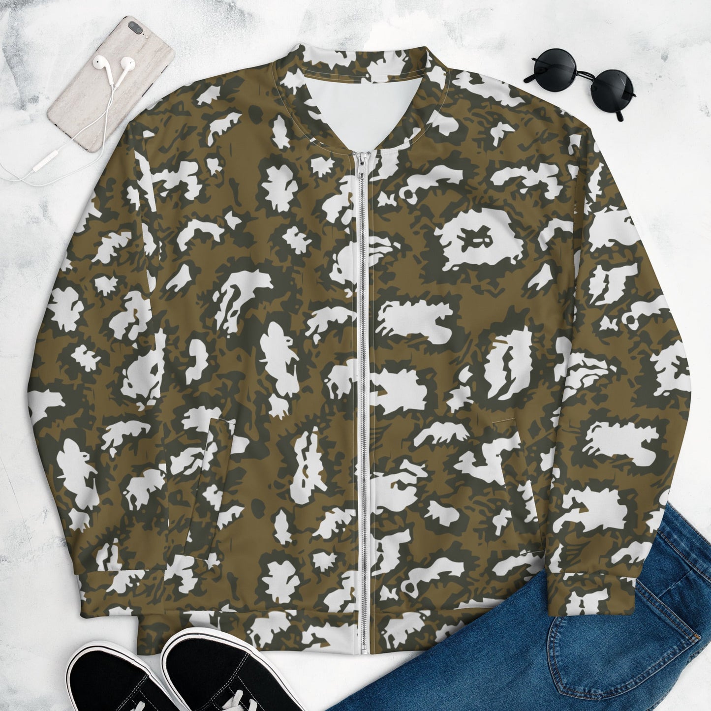 Russian KLMK Red Dawn BROWN Movie CAMO Unisex Bomber Jacket - XS - Jackets