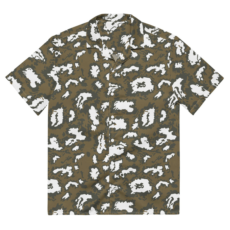 KLMK Red Dawn CAMO Unisex Short-Sleeve Button Shirt - 2XS - Button-Up