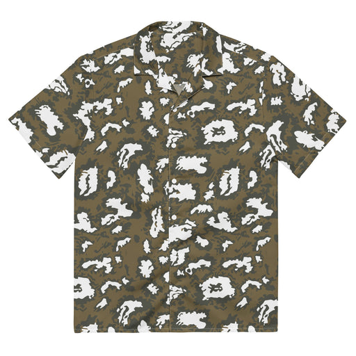 KLMK Red Dawn CAMO Unisex Short-Sleeve Button Shirt - 2XS - Button-Up