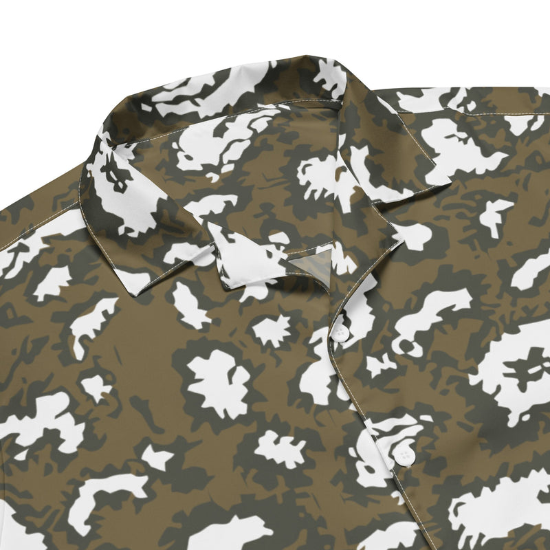 KLMK Red Dawn CAMO Unisex Short-Sleeve Button Shirt - Button-Up