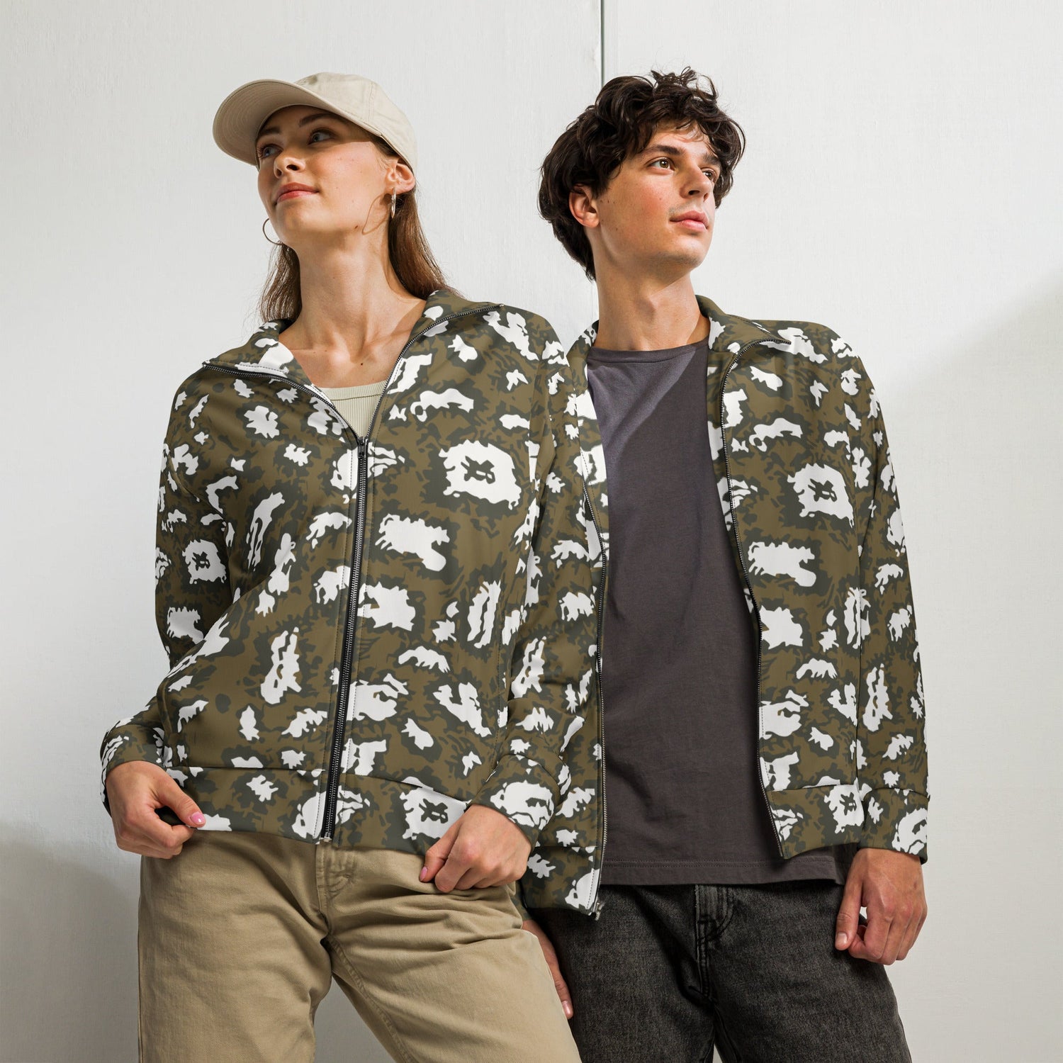 Russian KLMK Red Dawn BROWN Movie CAMO Unisex Track Jacket - 2XS