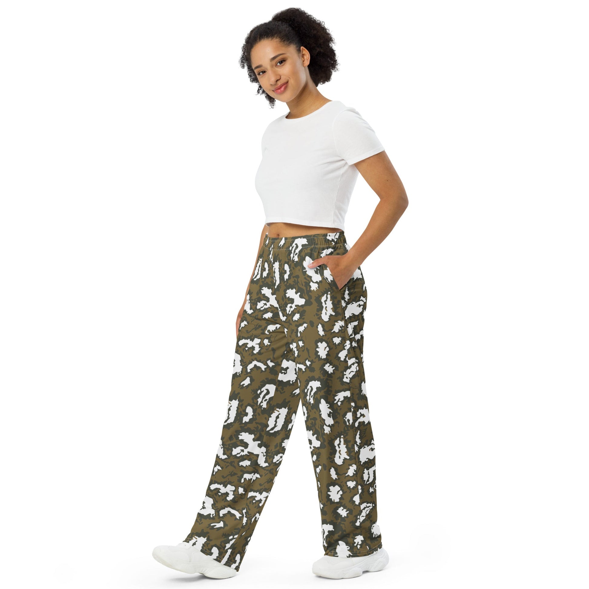 Russian KLMK Red Dawn BROWN Movie CAMO unisex wide-leg pants - Wide-leg Pants