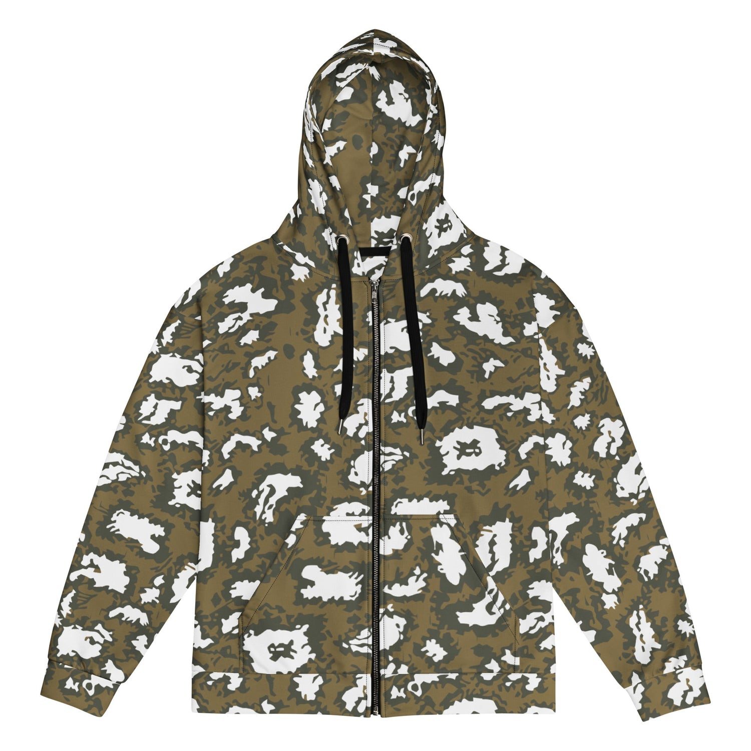 Russian KLMK Red Dawn BROWN Movie CAMO Unisex Zip Hoodie - 2XS