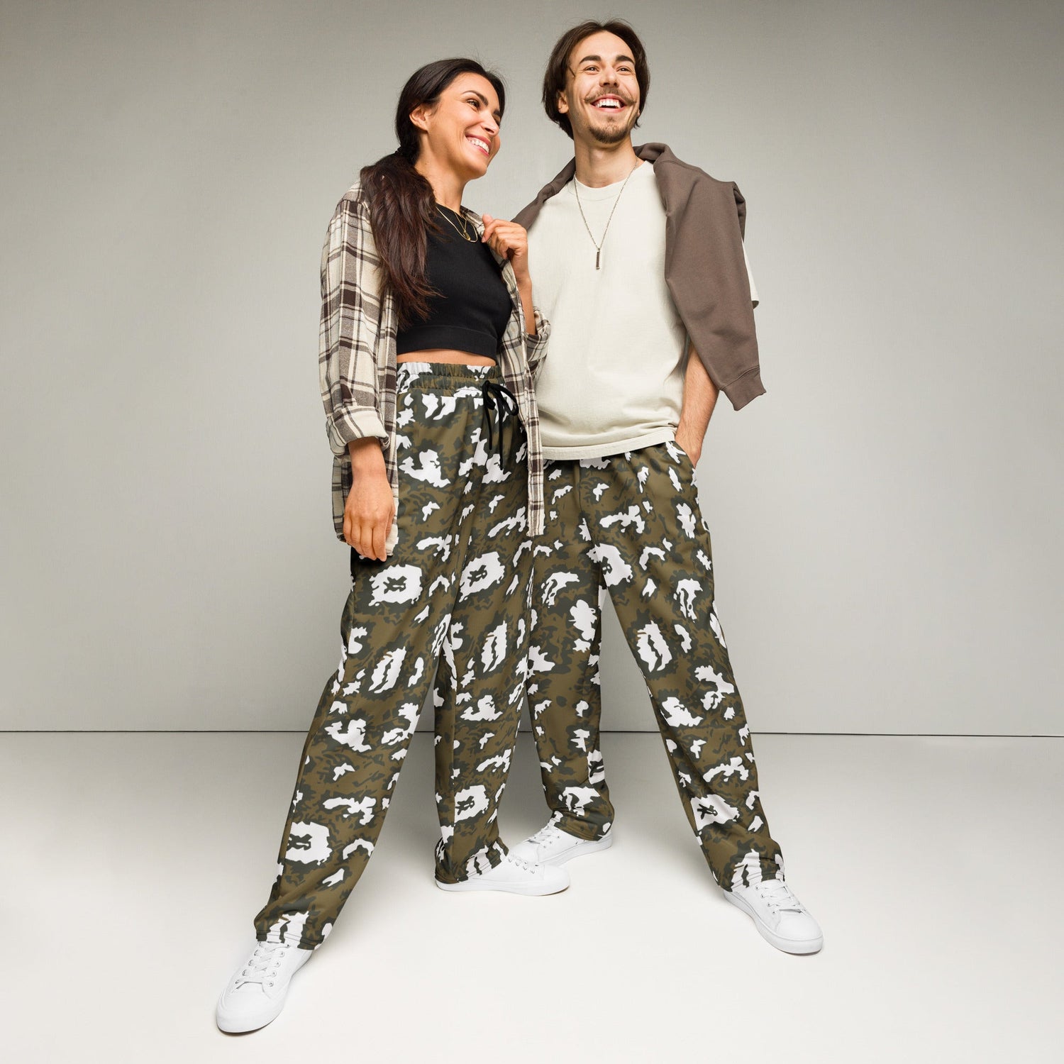 Russian KLMK Red Dawn BROWN Movie CAMO Unisex Wide-Leg Joggers - 2XS