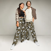 KLMK Red Dawn CAMO Unisex Wide-Leg Joggers - 2XS