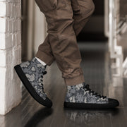 KLMK Red Dawn Urban CAMO Mens High-Top Canvas Shoes - Black / 5