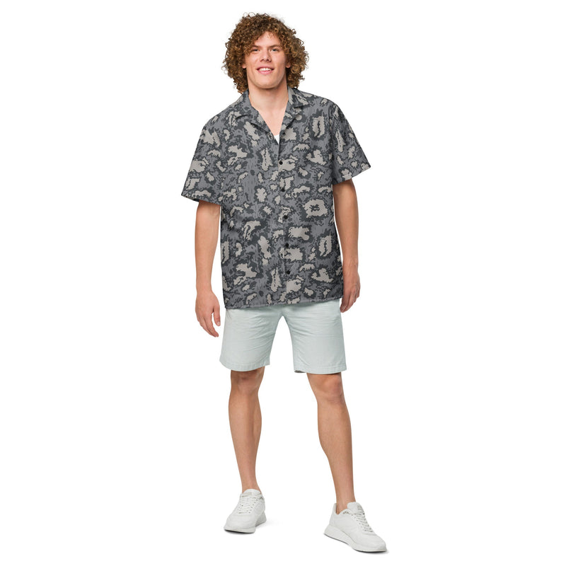 KLMK Red Dawn Urban CAMO Unisex Short-Sleeve Button Shirt - Button-Up