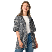 KLMK Red Dawn Urban CAMO Unisex Short-Sleeve Button Shirt - Button-Up