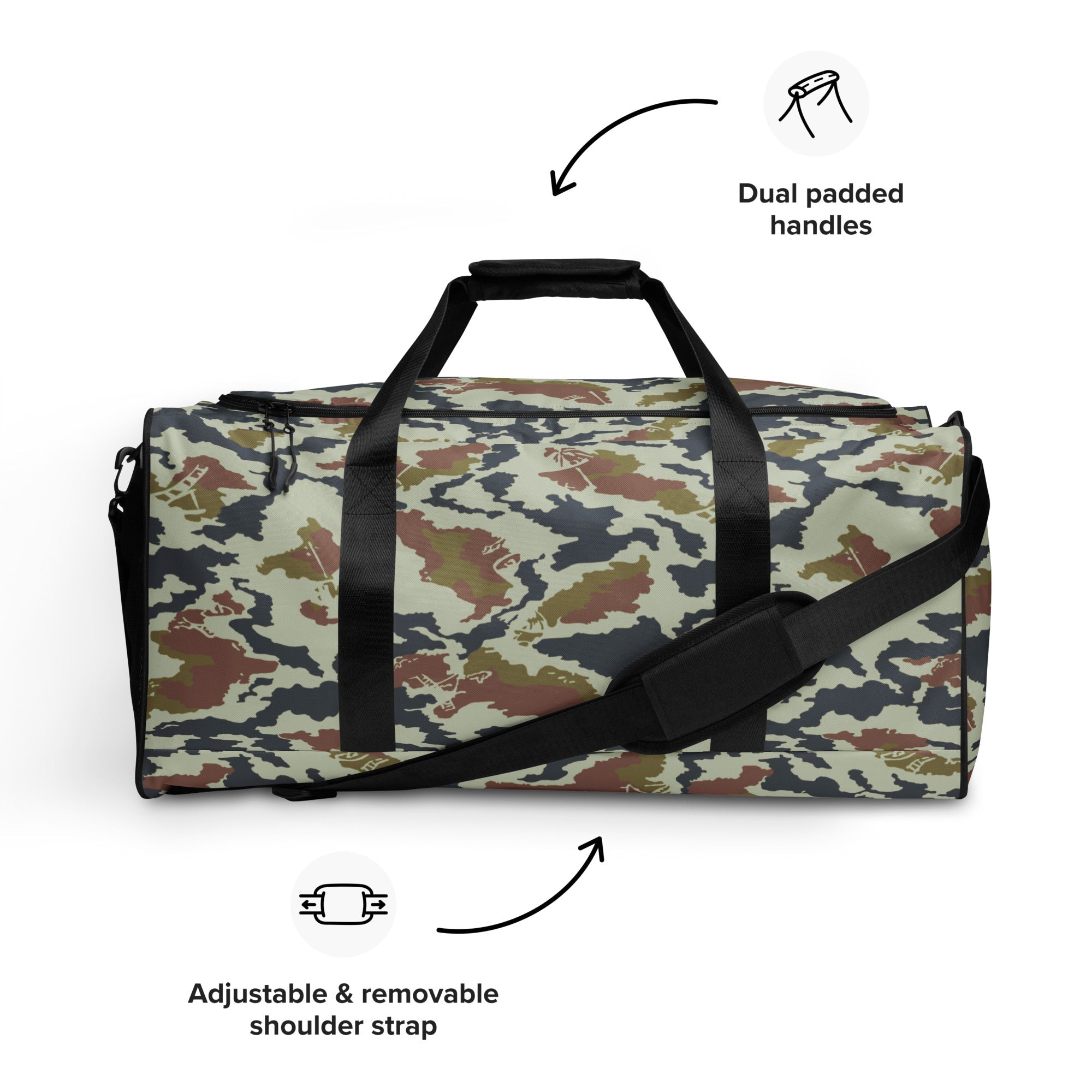 CAMO HQ - Russian KLMK Spetsnaz Tundra CAMO Duffle Bag - Worldwide
