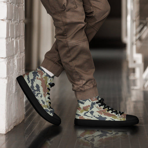 KLMK Spetsnaz Tundra CAMO Mens High-Top Canvas Shoes - Black / 5
