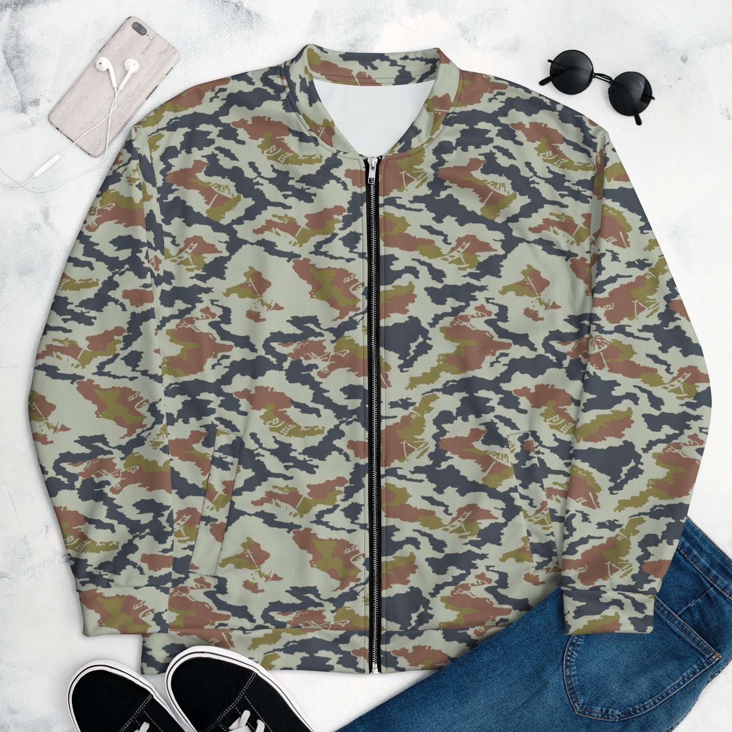 Russian KLMK Spetsnaz Tundra CAMO Unisex Bomber Jacket - Jackets