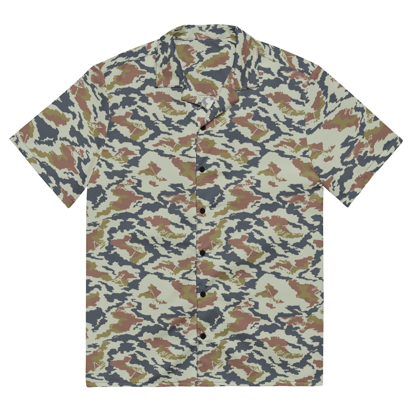 Russian KLMK Spetsnaz Tundra CAMO Unisex button shirt - 2XS - Button Shirts