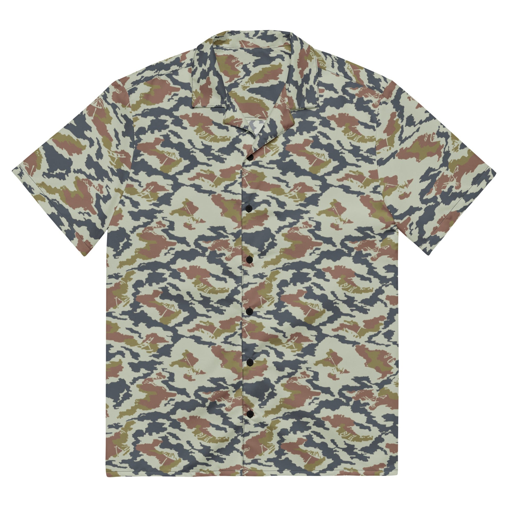 Russian KLMK Spetsnaz Tundra CAMO Unisex button shirt - 2XS - Button Shirts