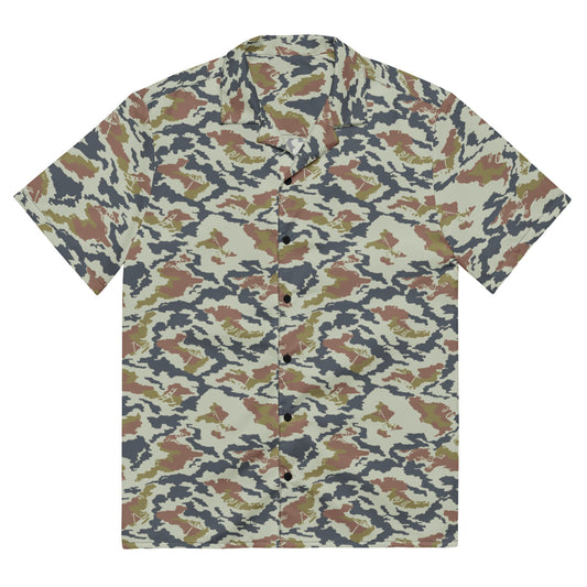 Russian KLMK Spetsnaz Tundra CAMO Unisex button shirt - 2XS - Button Shirts