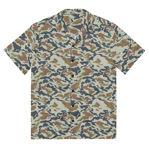 KLMK Spetsnaz Tundra CAMO Unisex Short-Sleeve Button Shirt - 2XS - Button-Up