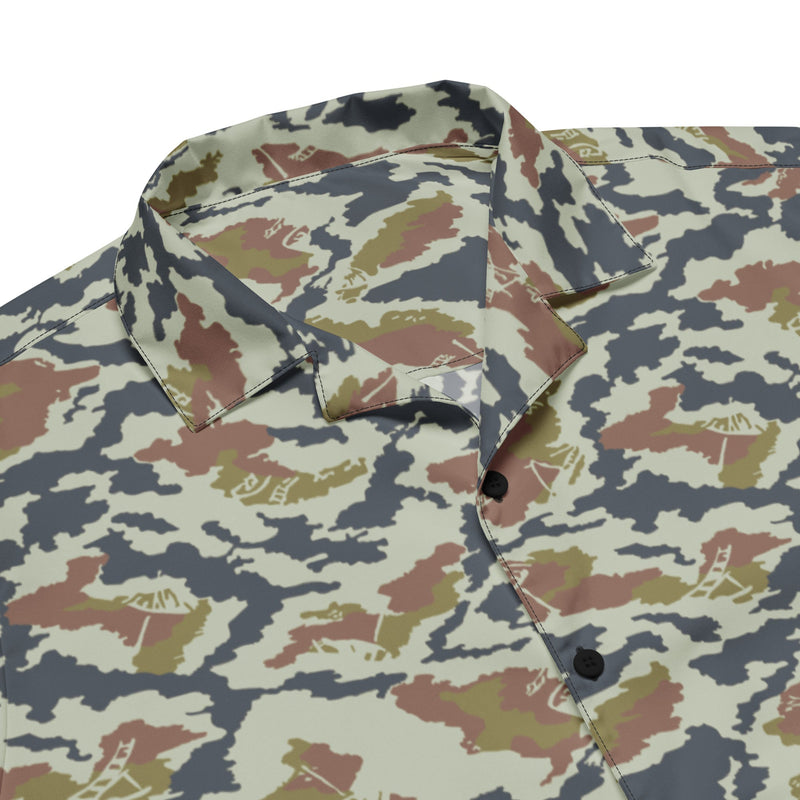 KLMK Spetsnaz Tundra CAMO Unisex Short-Sleeve Button Shirt - Button-Up