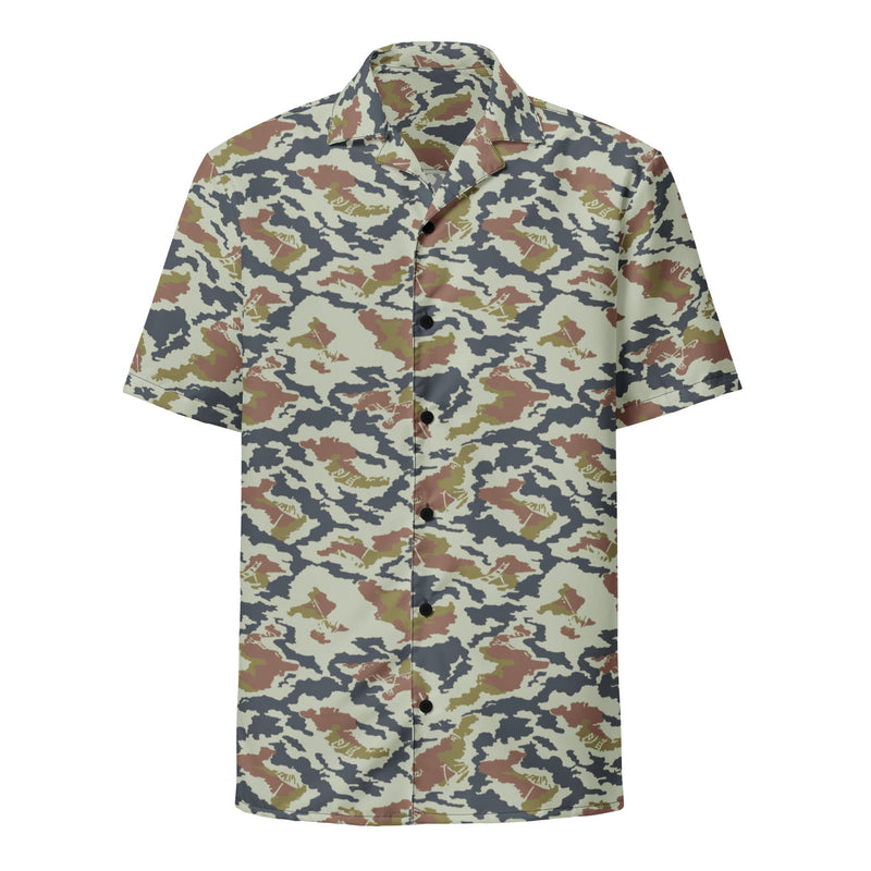KLMK Spetsnaz Tundra CAMO Unisex Short-Sleeve Button Shirt - Button-Up