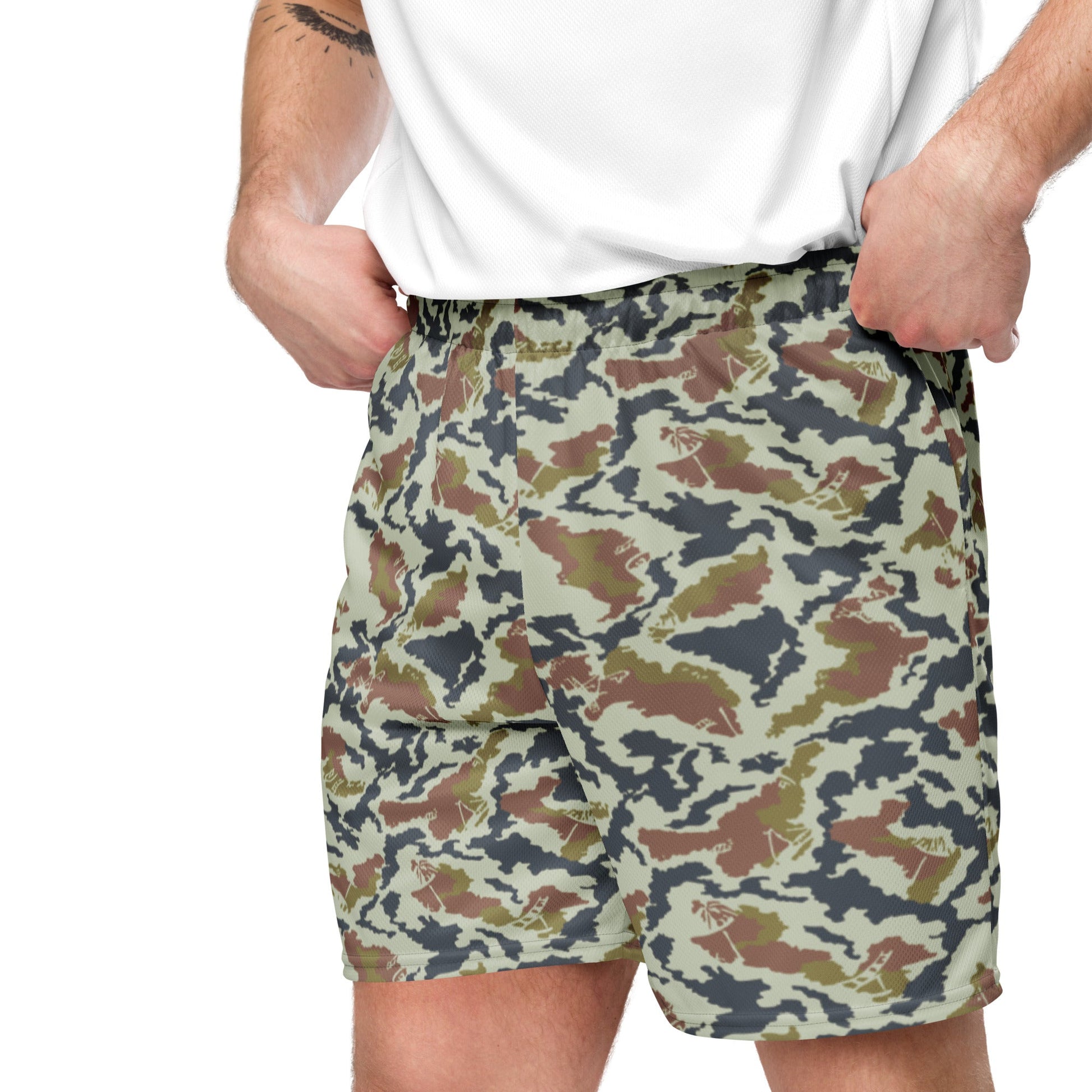 Russian KLMK Spetsnaz Tundra CAMO Unisex mesh shorts - Mesh Shorts