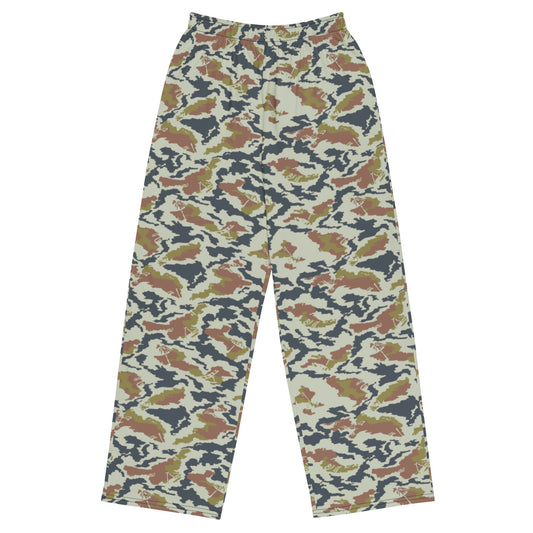 Russian KLMK Spetsnaz Tundra CAMO unisex wide-leg pants - 2XS - Wide-leg Pants