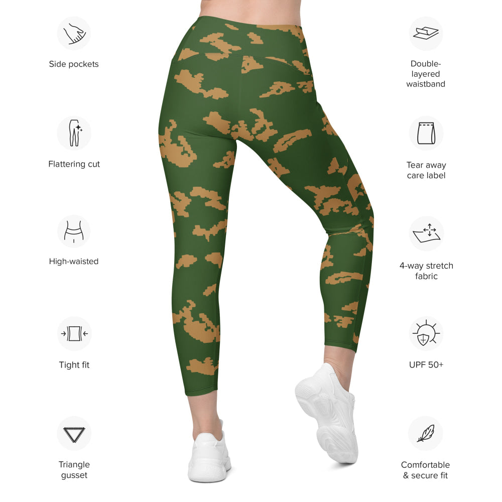 Russian KLMK Sunray Berezhka CAMO Leggings with pockets - Womens With Pockets